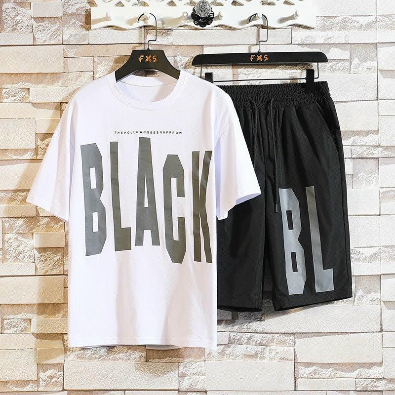 Đồ bộ nam nữ unisex mùa hè chất mè xịn co giãn 4 chiều thoáng mát (B.lack)
