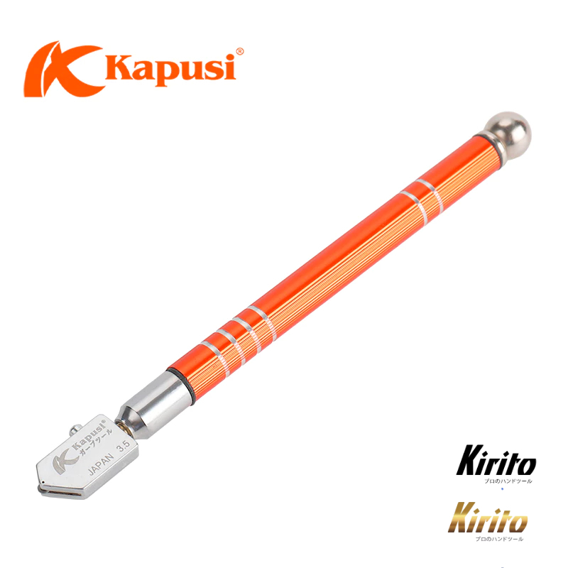 Dao cắt kính KAPUSI Nhật Bản, cán hợp kim cao cấp, dài 180mm, Cắt kính dày 2 - 19MM