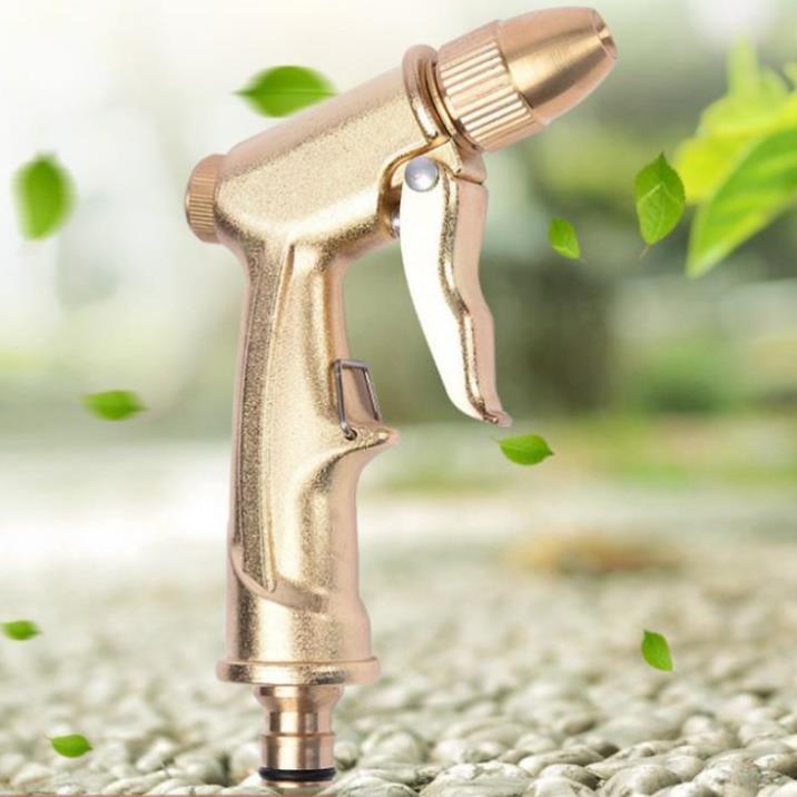 ️ Bộ dây vòi xịt nước rửa xe, tưới cây loại 3m, 5m 206701-1 đầu đồng, cút đồng,nối đồng+ tặng túi đựng bút