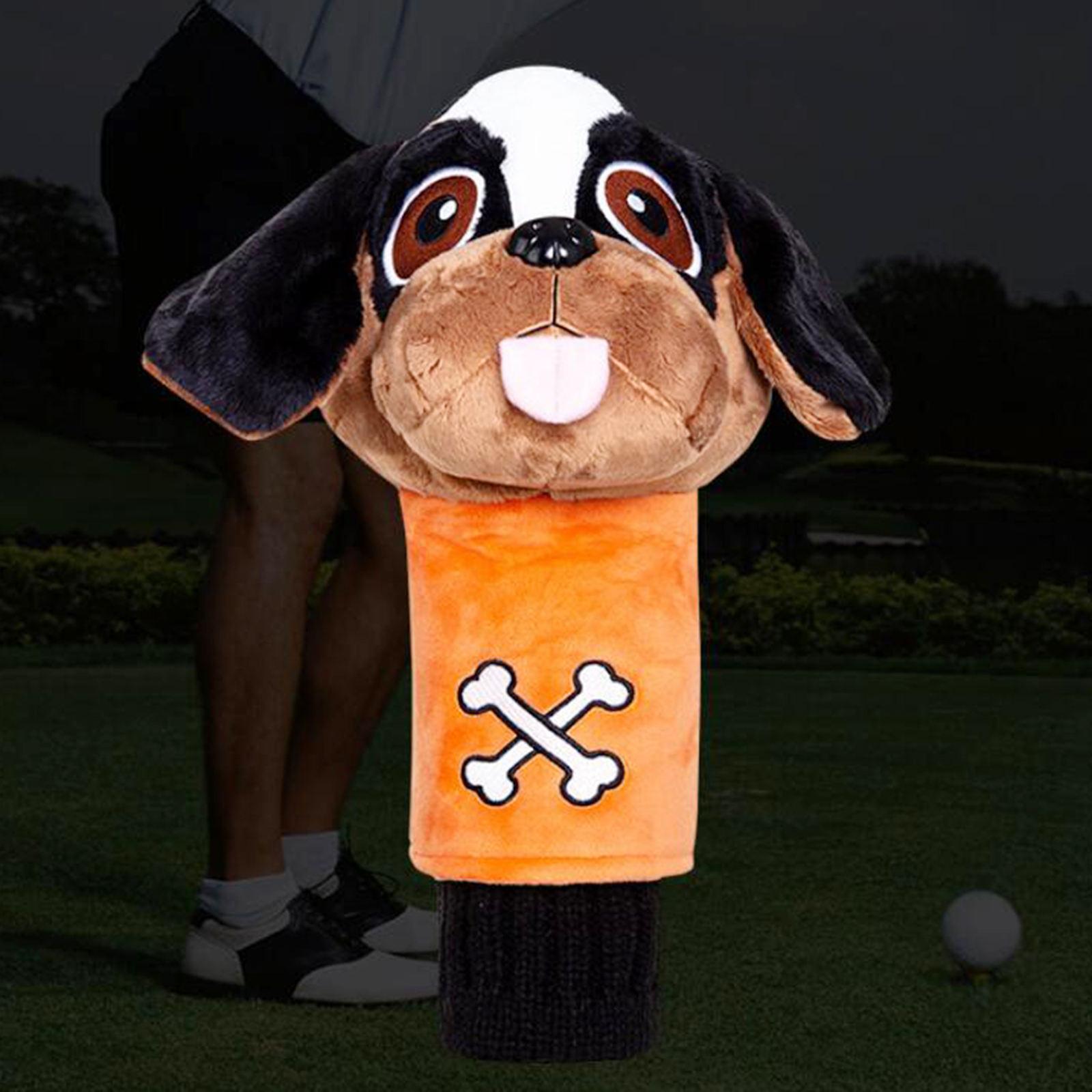 Golf Club Head Cover Cute Plush Dog Puppy Shaped Driver Headcover Protector