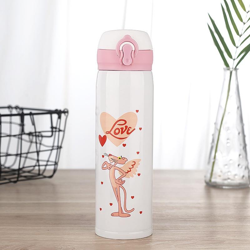 Bình giữ nhiệt hoạt hình cao cấp phong cách Hàn Quốc 500ml