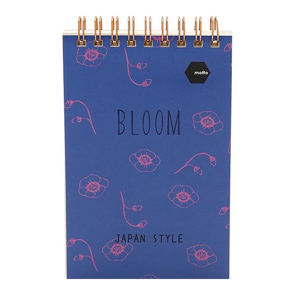 Sổ Lò Xo Twin Memopad BLOOM Motto A6 120 Trang Japan CYTM97-BL