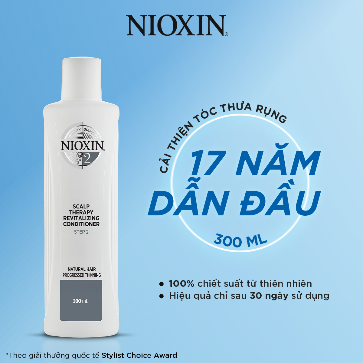 Dầu xả NIOXIN ngăn rụng tóc, kích thích mọc và bảo vệ tóc khỏi hư tổn