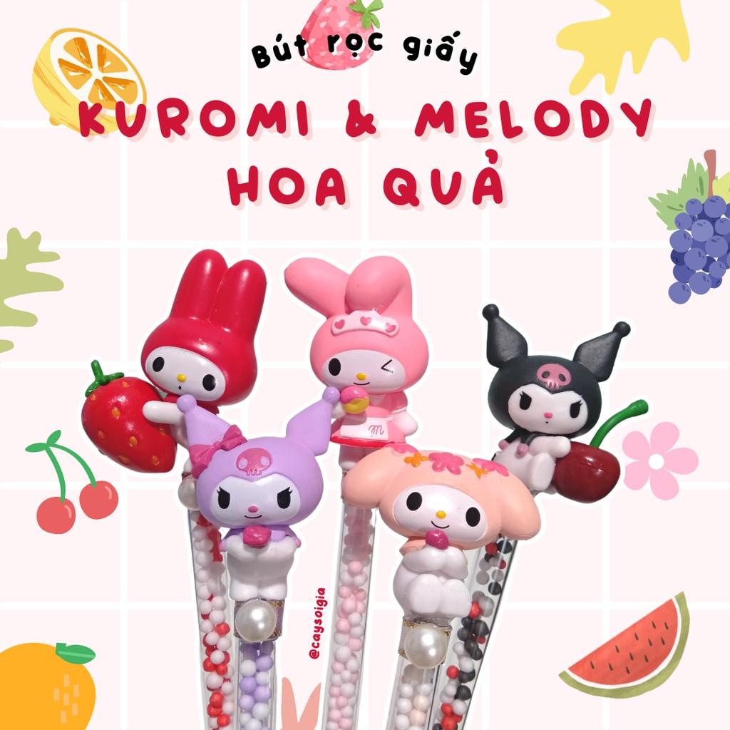 S105 - Bút dao rọc giấy thỏ Kuromi và Melody hoa quả dễ thương unbox đơn hàng, cắt sticker băng dán washi tape - Cây Sồi Già