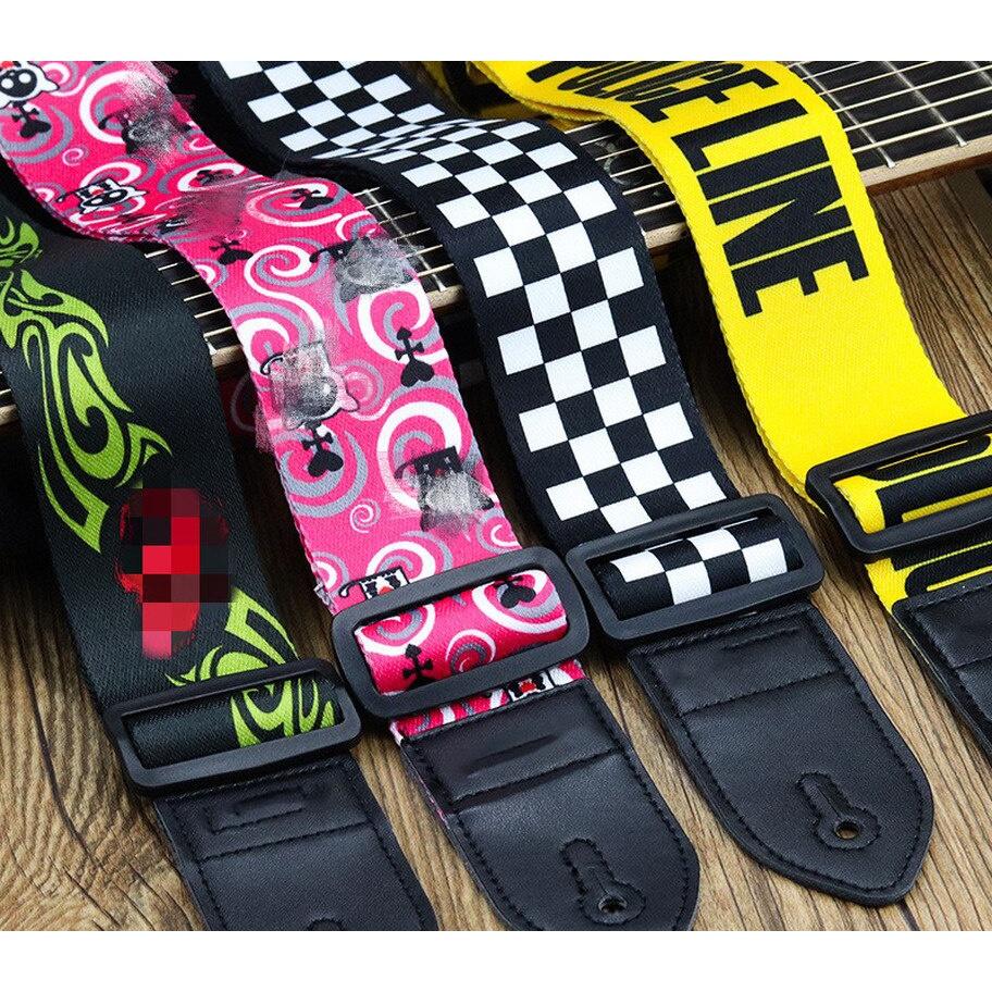 Adjustable Nylon Straps Nylon Guitar Strap for Acoustic Electric Guitar and Bass Multi-Color Guitar Belt Guitar Part Accessories