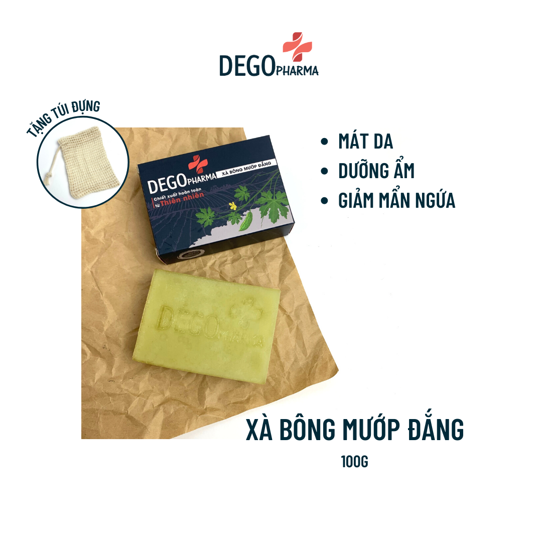 Xà bông thiên nhiên mướp đắng DEGO PHARMA 100G - Tẩy Tế Bào Chết & Trắng Sáng Tự Nhiên