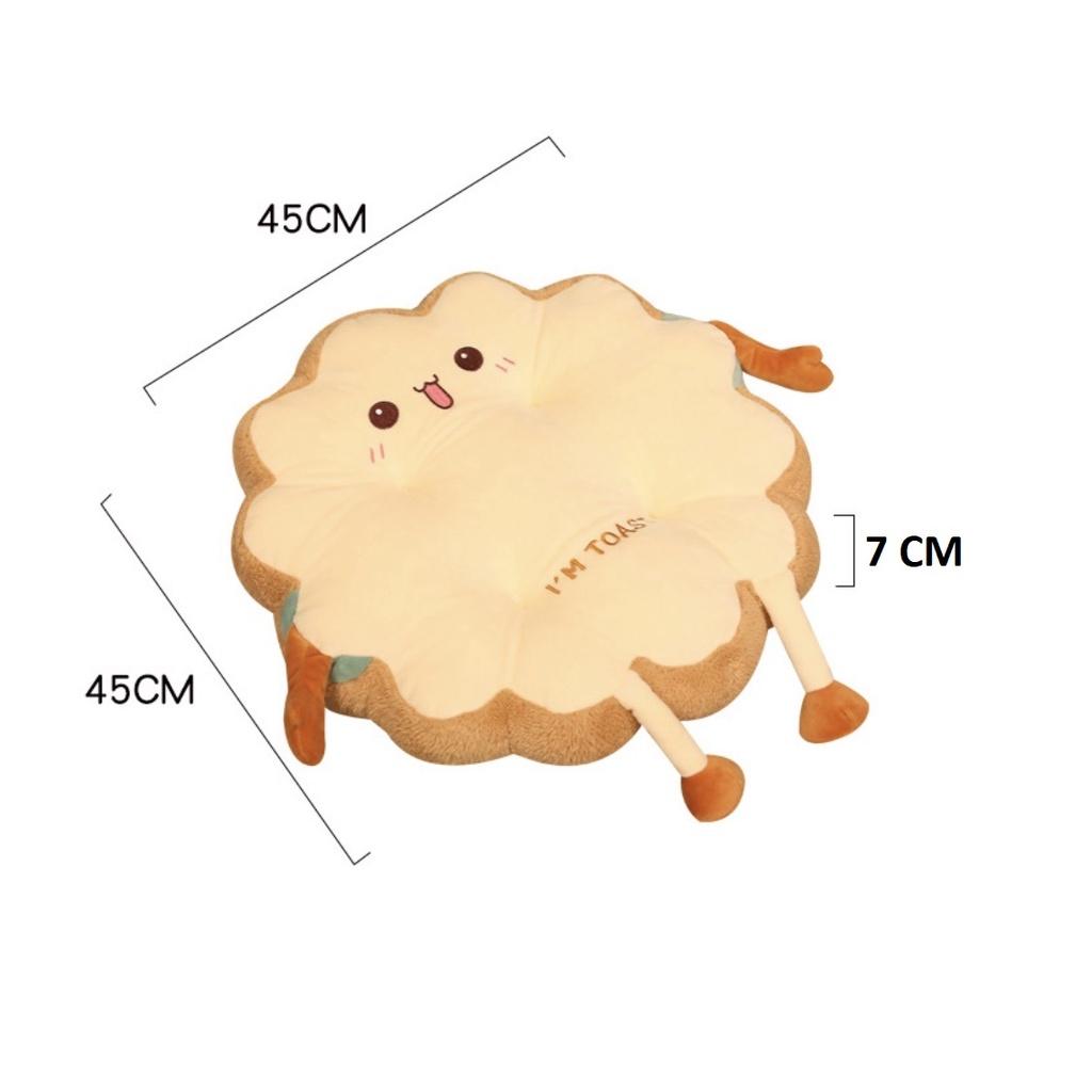 ĐỆM NGỒI BỆT / TỰA LƯNG / NỆM LÓT GHẾ I"M TOAST VẢI NHUNG CAO CẤP CÓ DÂY CỘT SBK135