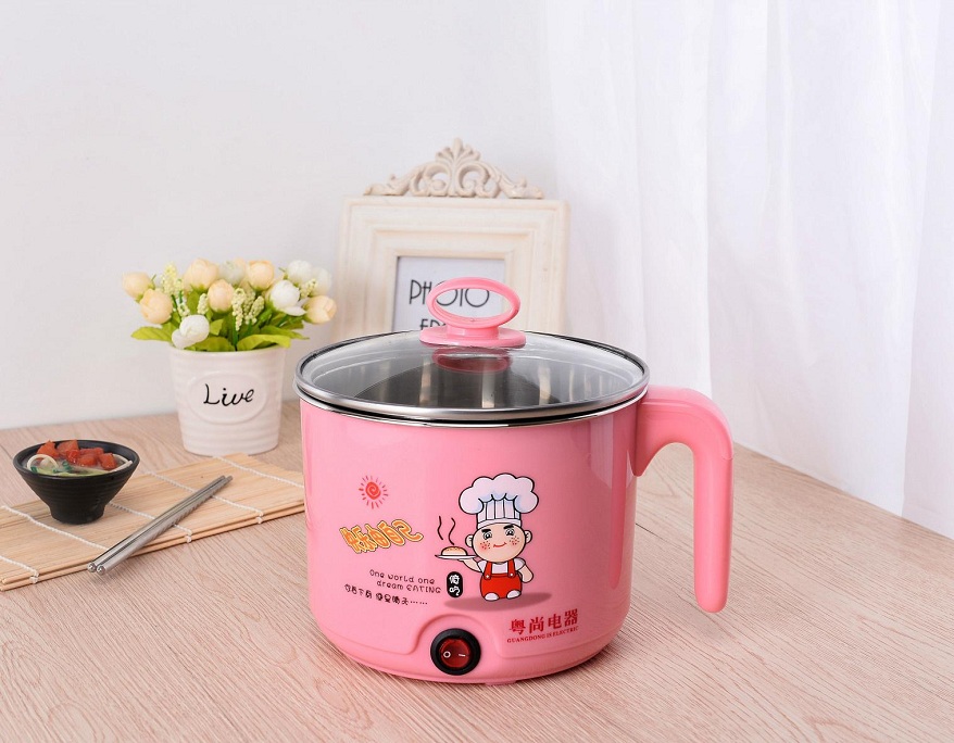 Nồi lẩu điện mini cầm tay có lòng hấp - Ca mỳ điện mini