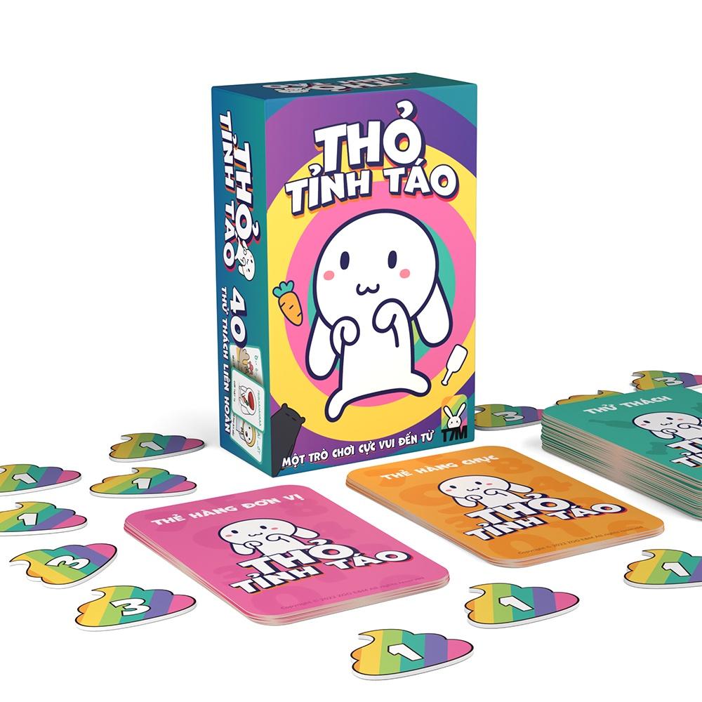 Party game THỎ TỈNH TÁO - THỎ BAY MÀU Trò Chơi Thẻ Bài Mới 2022 Siêu Vui Nhộn Cho Hè Này