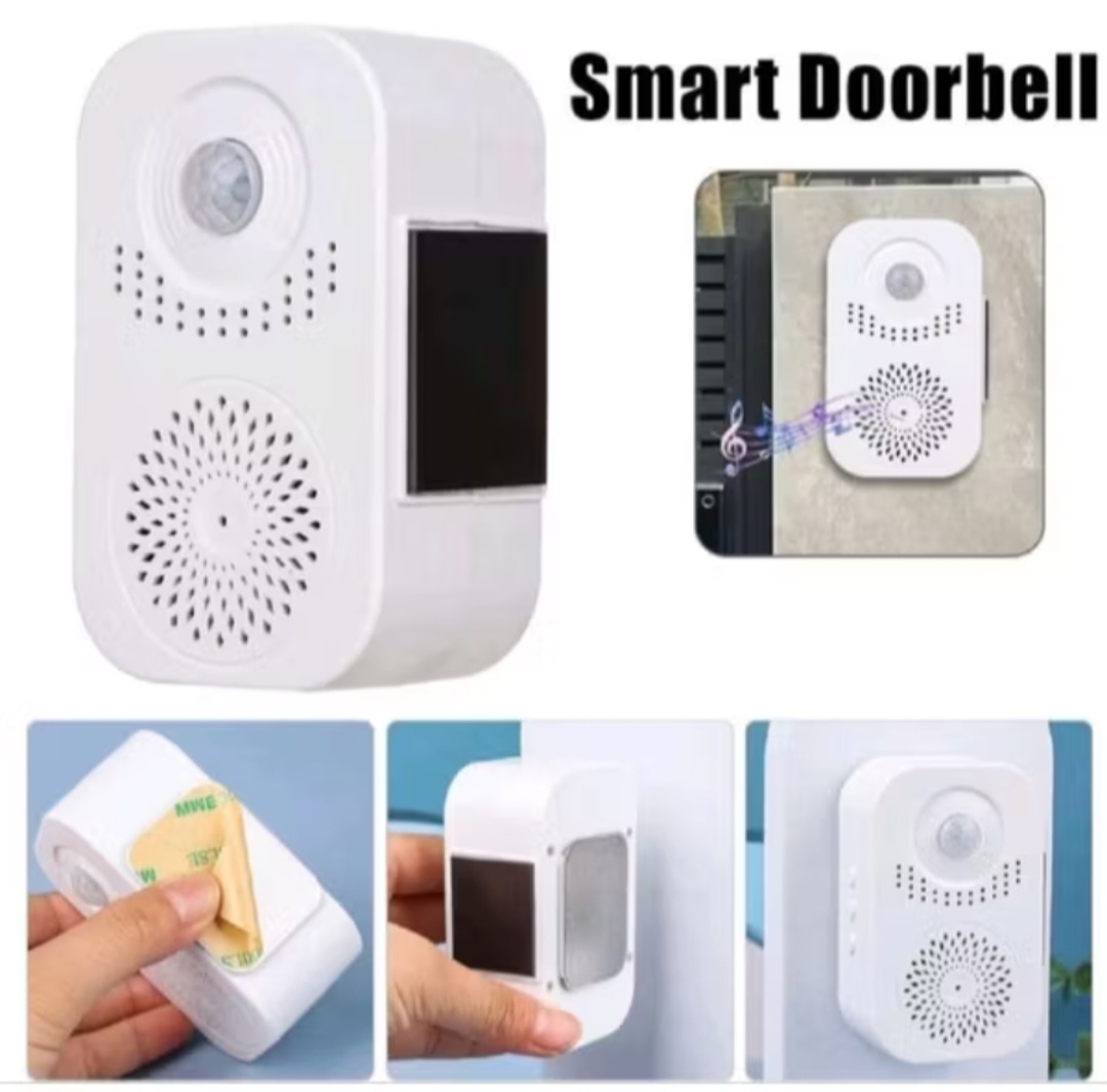 CHUÔNG CỬA BÁO KHÁCH KHÔNG DÂY CẢM BIẾN HỒNG NGOẠI GHI ÂM GIỌNG NÓI THÔNG MINH