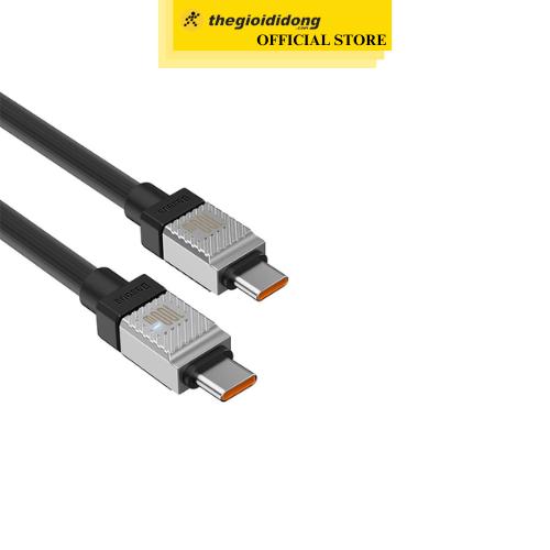 Cáp Type C - Type C 1m 100W Baseus CoolPlay CB000047 Đen - Hàng Chính Hãng