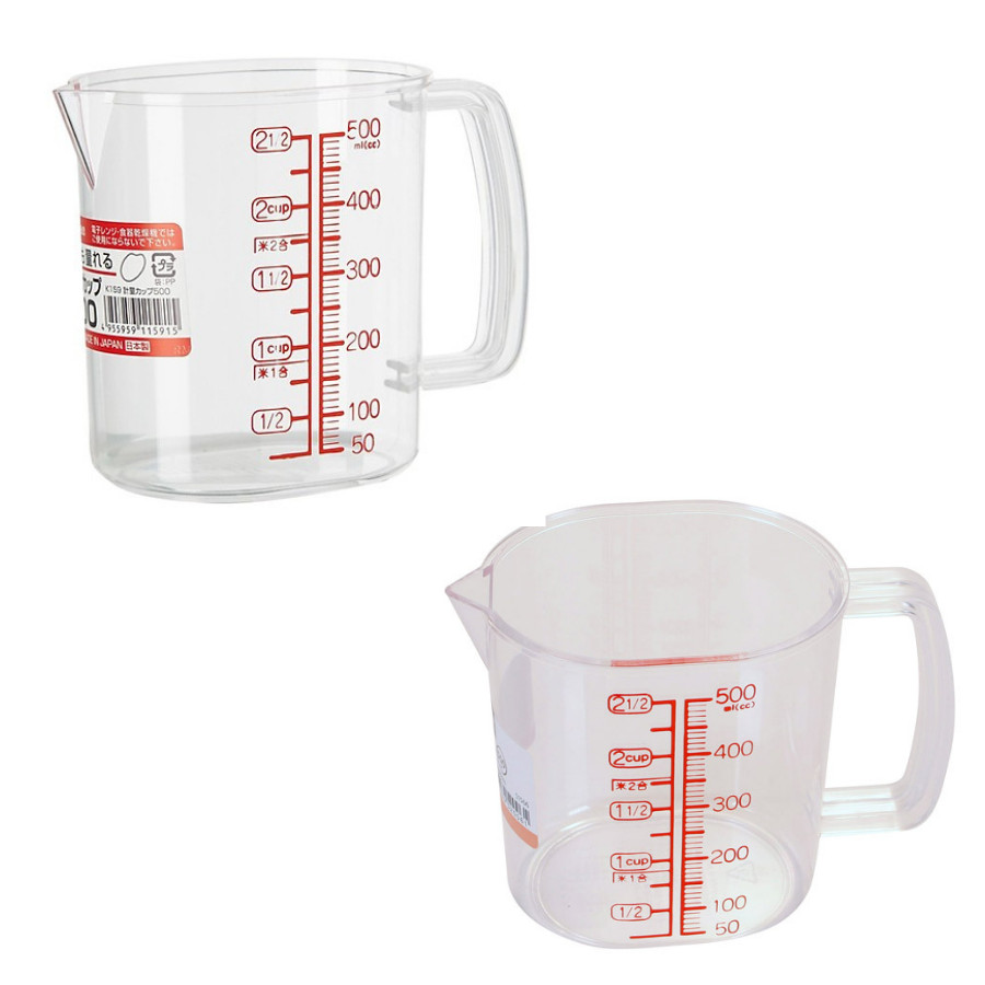 Combo 2 ca đong  đo lường có vạch chia 500ml dùng cho nhà bếp tặng 2 zipper 10cm