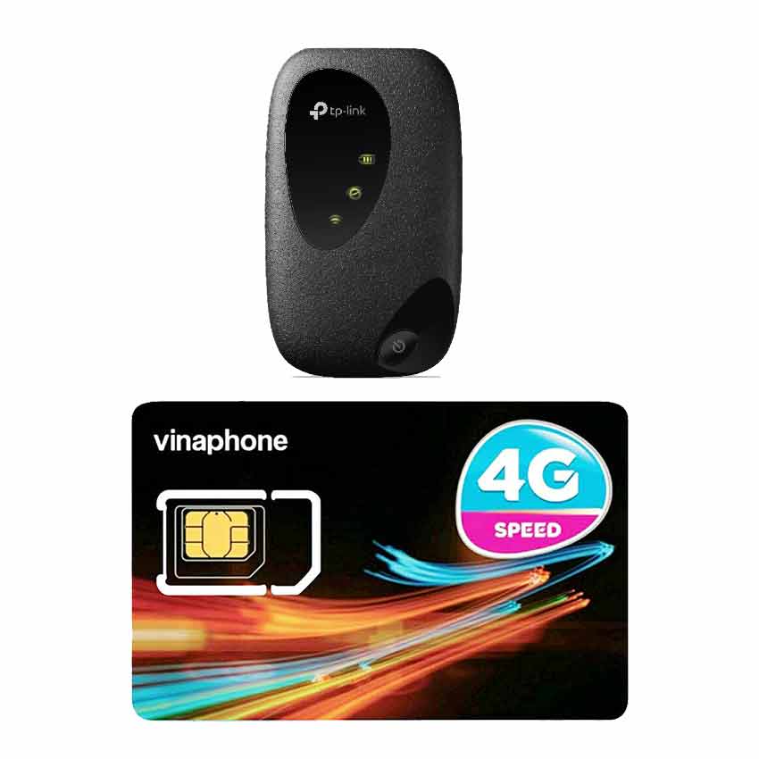 Bộ Phát Wifi TP Link M7200 4G Mới Nhất + Sim 4G Vinaphone | khuyến Mãi 60GB/Tháng - Hàng nhập khẩu