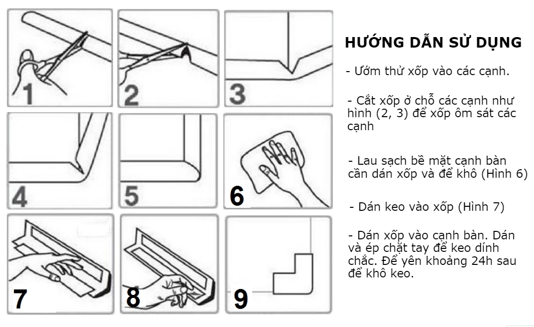 Dây bọt biển bọc cạnh bàn chống va đập cho bé dài 2m có kèm băng keo hai mặt