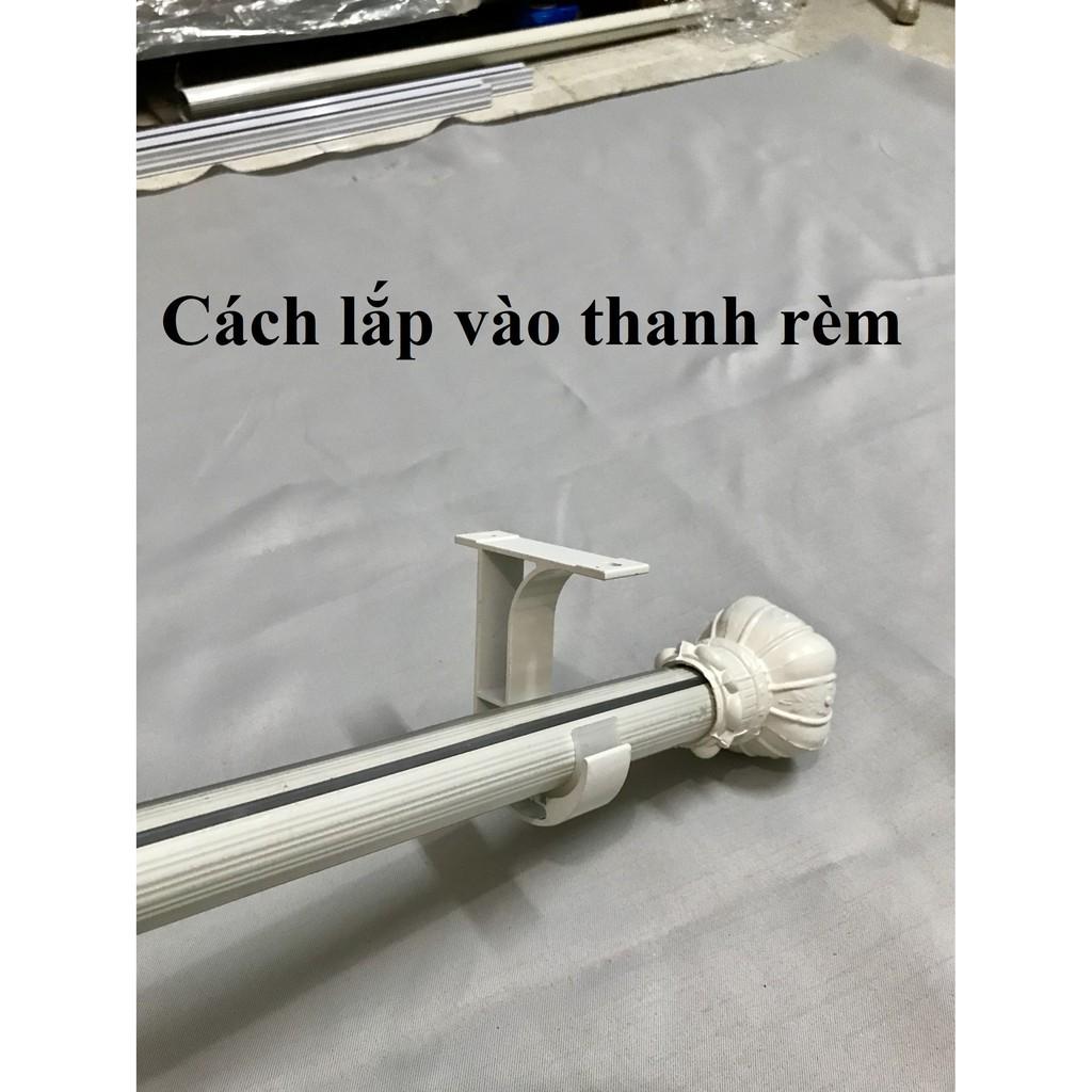 Thanh Treo Rèm 1 LỚP - Lắp PHỦ NGOÀI cửa (đã bao gồm bộ lắp)