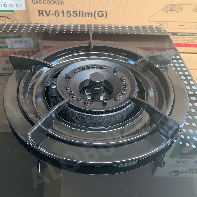 Bếp gas 6 tấc Rinnai RV-615Slim, Chén đồng có đầu hâm tiết kiệm gas - Hàng chính hãng