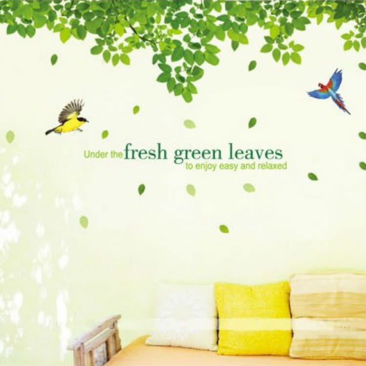 Decal Dán Tường Trang Trí Giàn Cây Bóng Mát