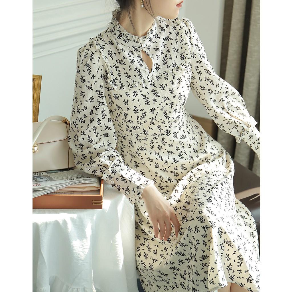 Váy hoa nhí cổ tàu vintage quảng châu sang chảnh / váy suông