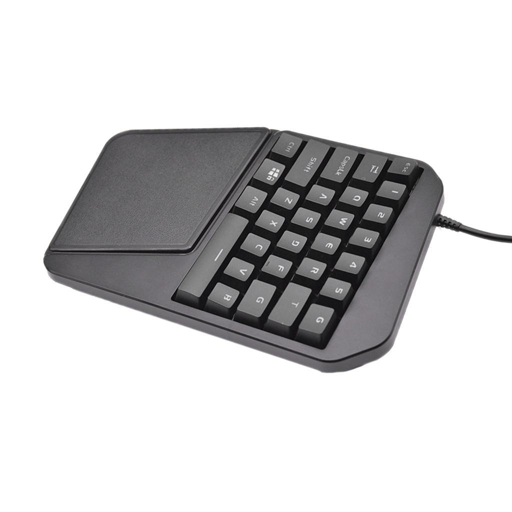 Mechanical Touch -Hand Keyboard, Wired Game Computer Notebook Left Hand