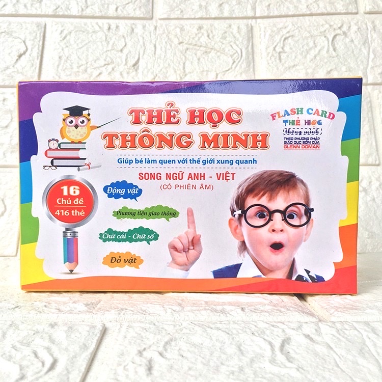 Bộ thẻ học thông minh 16 chủ đề cho bé