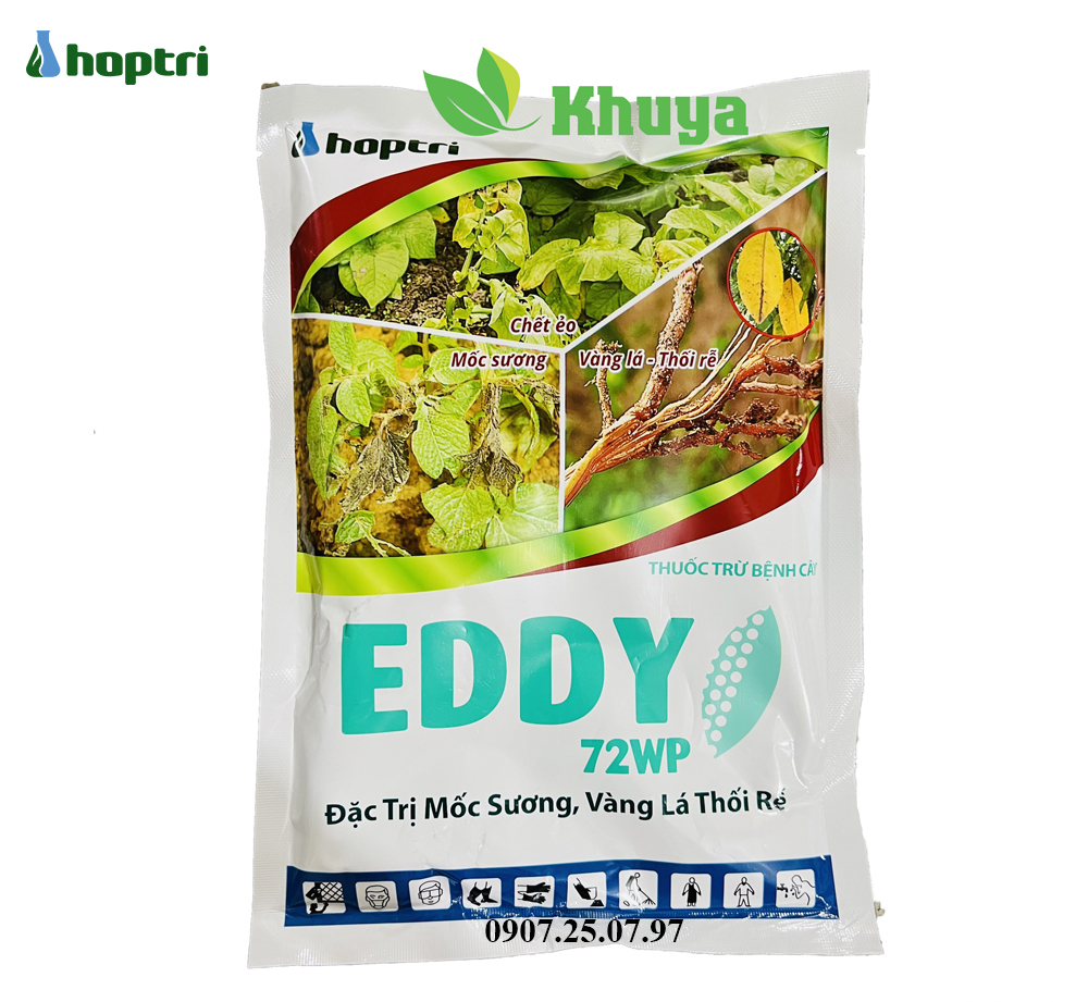 Thuốc trừ bệnh cây Hợp Trí Eddy 72WP 300gr chuyên trừ Chết Nhanh do Nấm Bệnh