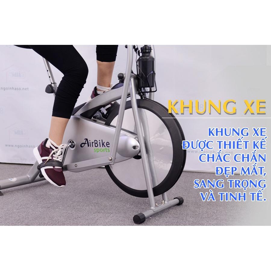 Xe đạp tập thể dục Air Bike + Miếng dán xung điện cao cấp EMS