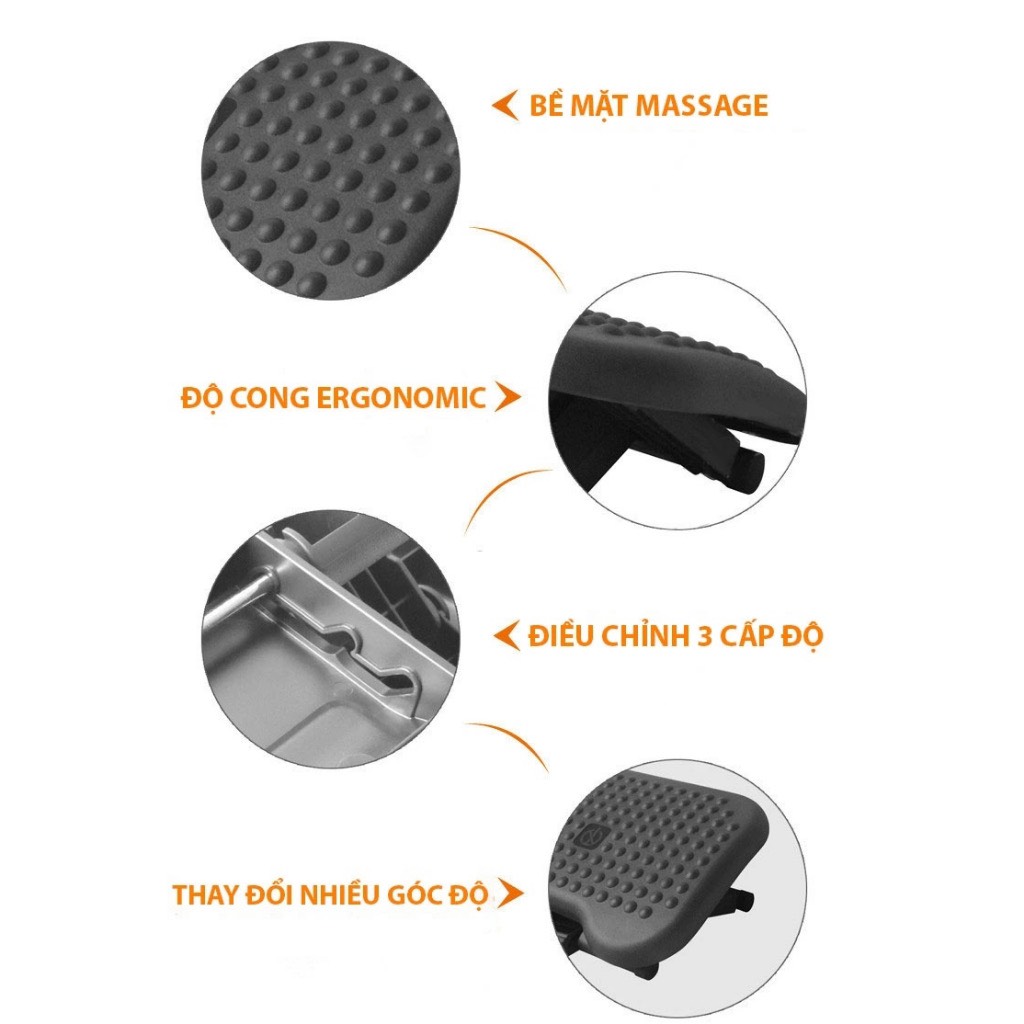 Giá Kê Chân Văn Phòng Điều Chỉnh Độ Cao Massage Chân