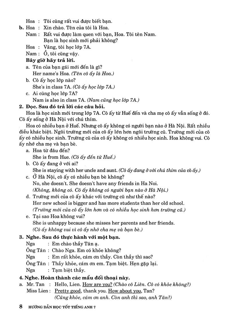 Sách Hướng Dẫn Học Tốt Tiếng Anh 7