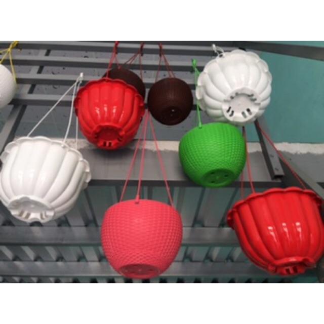 Combo 5 Bộ Chậu Nhựa Bí Treo + Tặng móc treo kèm theo