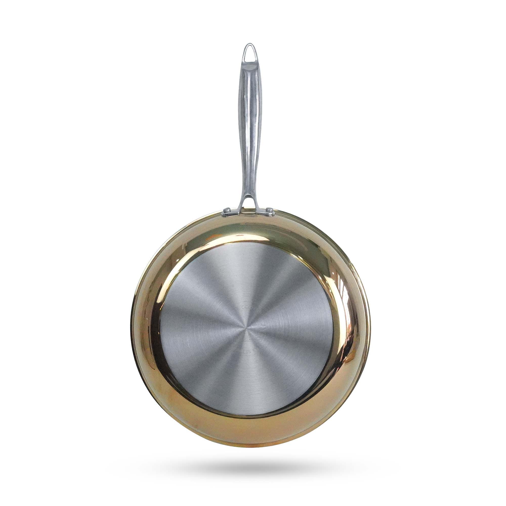 Chảo Inox Ciwete Royal Knight 20cm/ 24cm/ 28cm - Màu Vàng Đồng hàng chính hãng