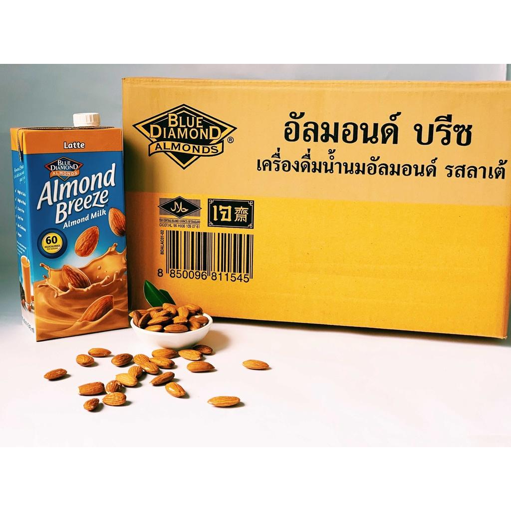 Thùng Sữa hạt hạnh nhân ALMOND BREEZE LATTE 946ml (12 Hộp)