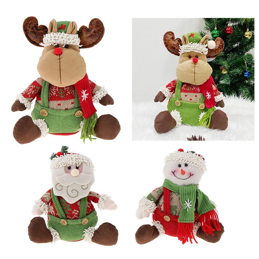 Christmas Sitting Plush Doll Gift Toy Christmas Ornament Home Decor