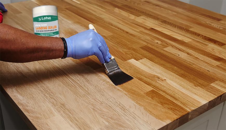 Sơn lót gỗ, lấp tim, làm phẳng mịn, không dung môi, hệ nước - Lotus acrylic sanding sealer for wood