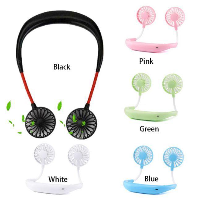 Quạt đeo cổ sạc usb siêu tiện lợi Đeo Cổ 360 Độ
