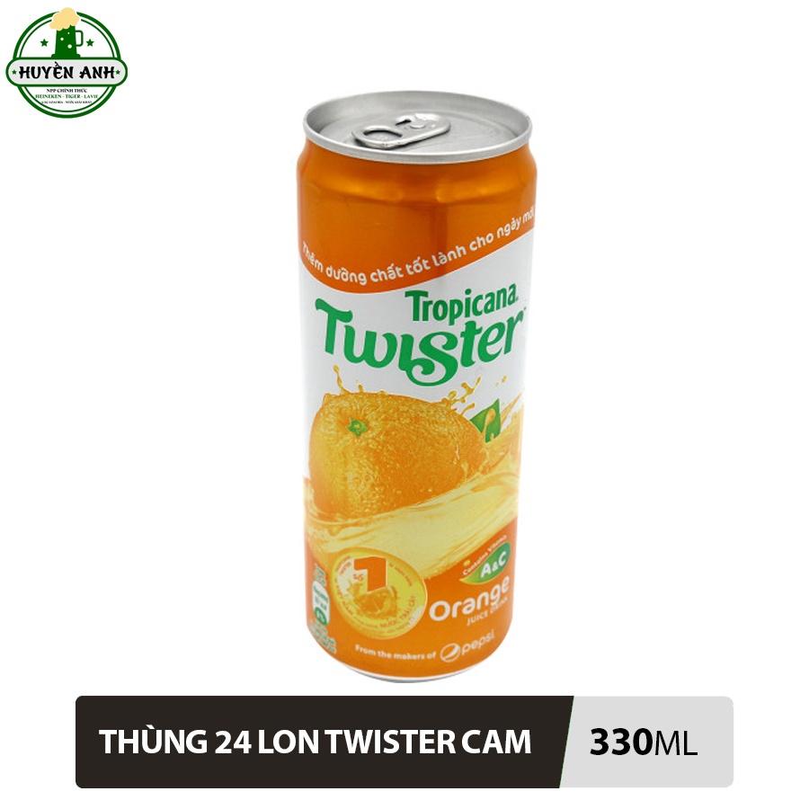 Nước cam ép Twister lon 330ml - Thùng 24 lon