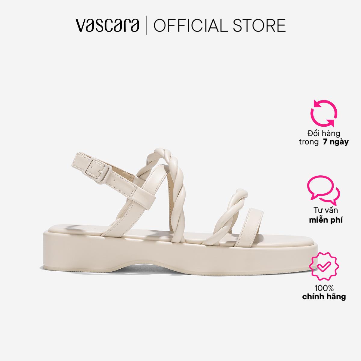Vascara Giày Sandals Flatform Quai Xoắn - SDK 0345