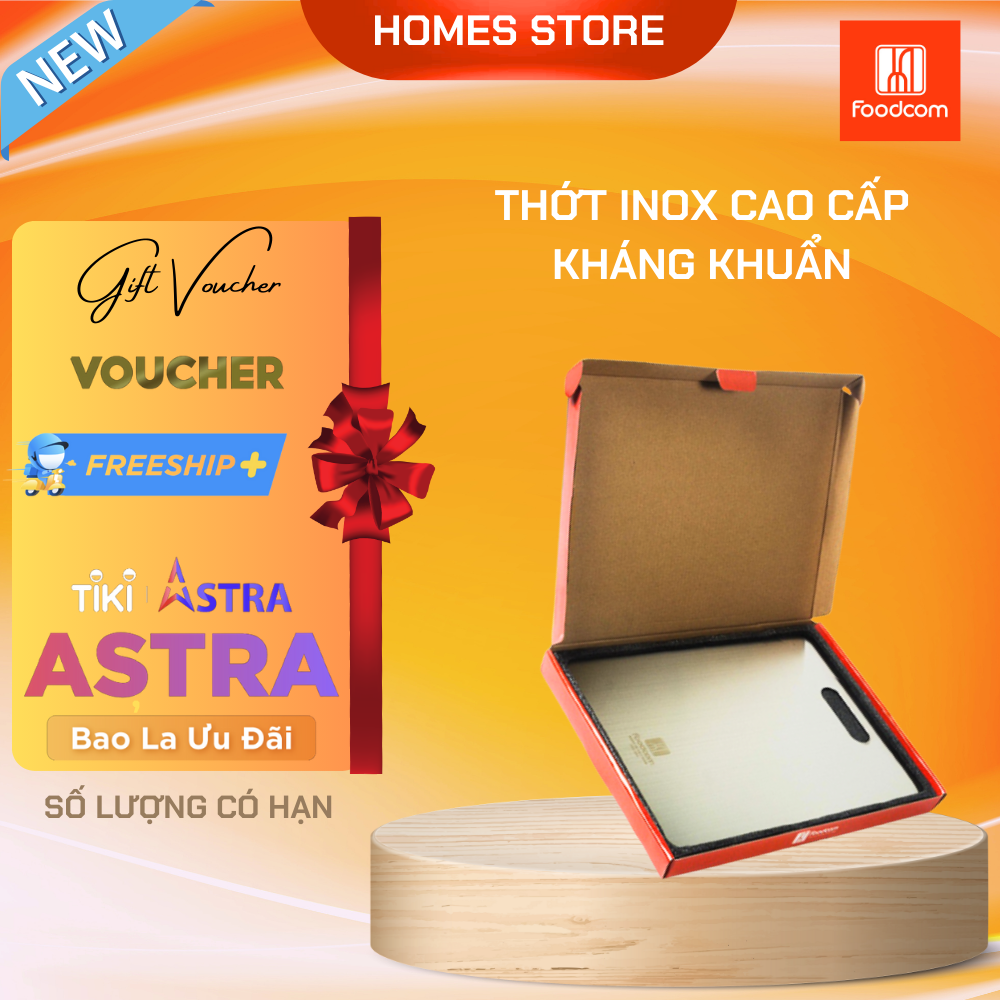 Set Thớt Inox Cao Cấp Kháng Khuẩn Không Gỉ Sét, Chống Mốc Kháng Khuẩn An Toàn Sức Khỏe - Hàng Nhập Khẩu