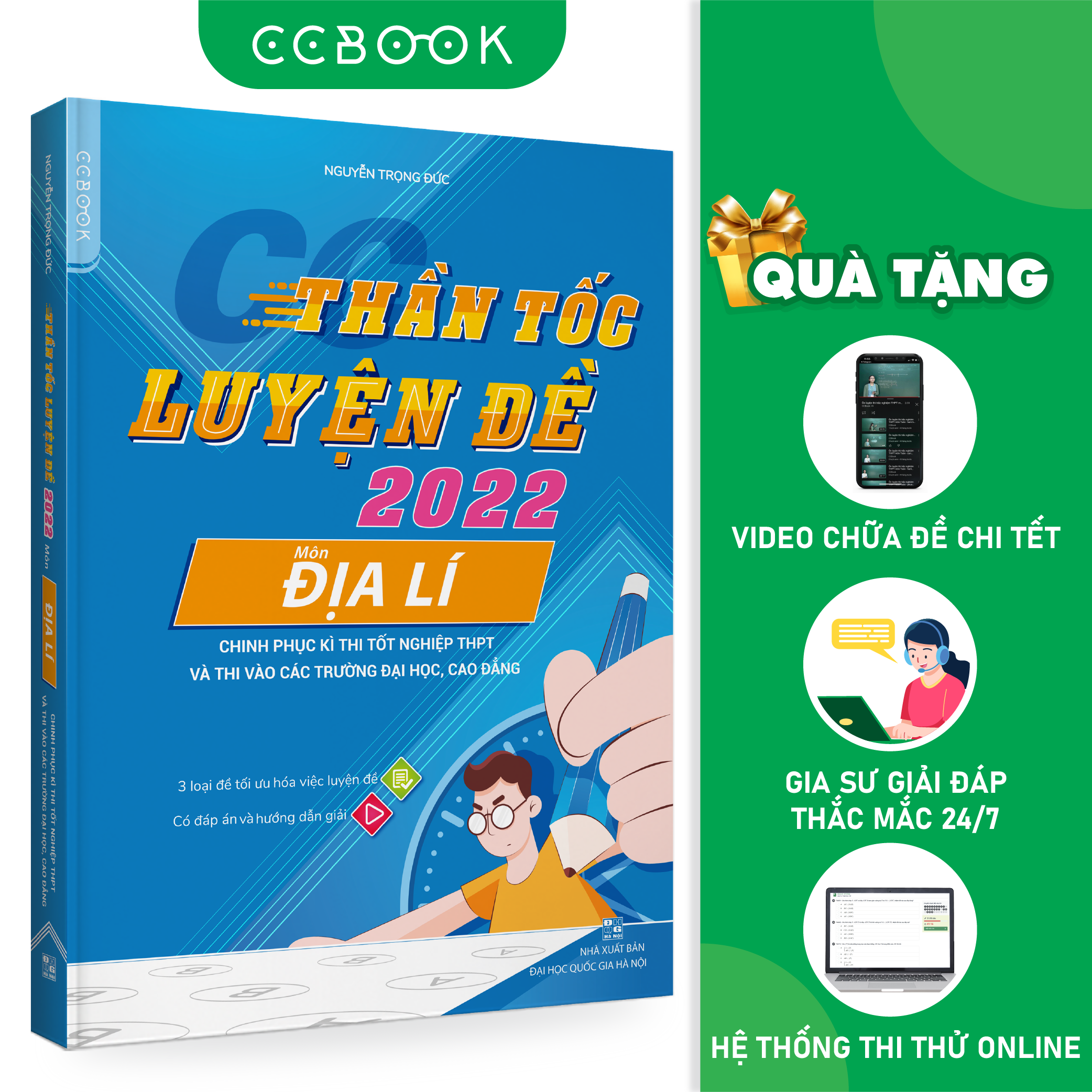 Sách - CC thần tốc luyện đề 2022 môn Địa lí - Ôn thi tốt nghiệp THPT - Luyện thi đại học -  Chính hãng CCbook