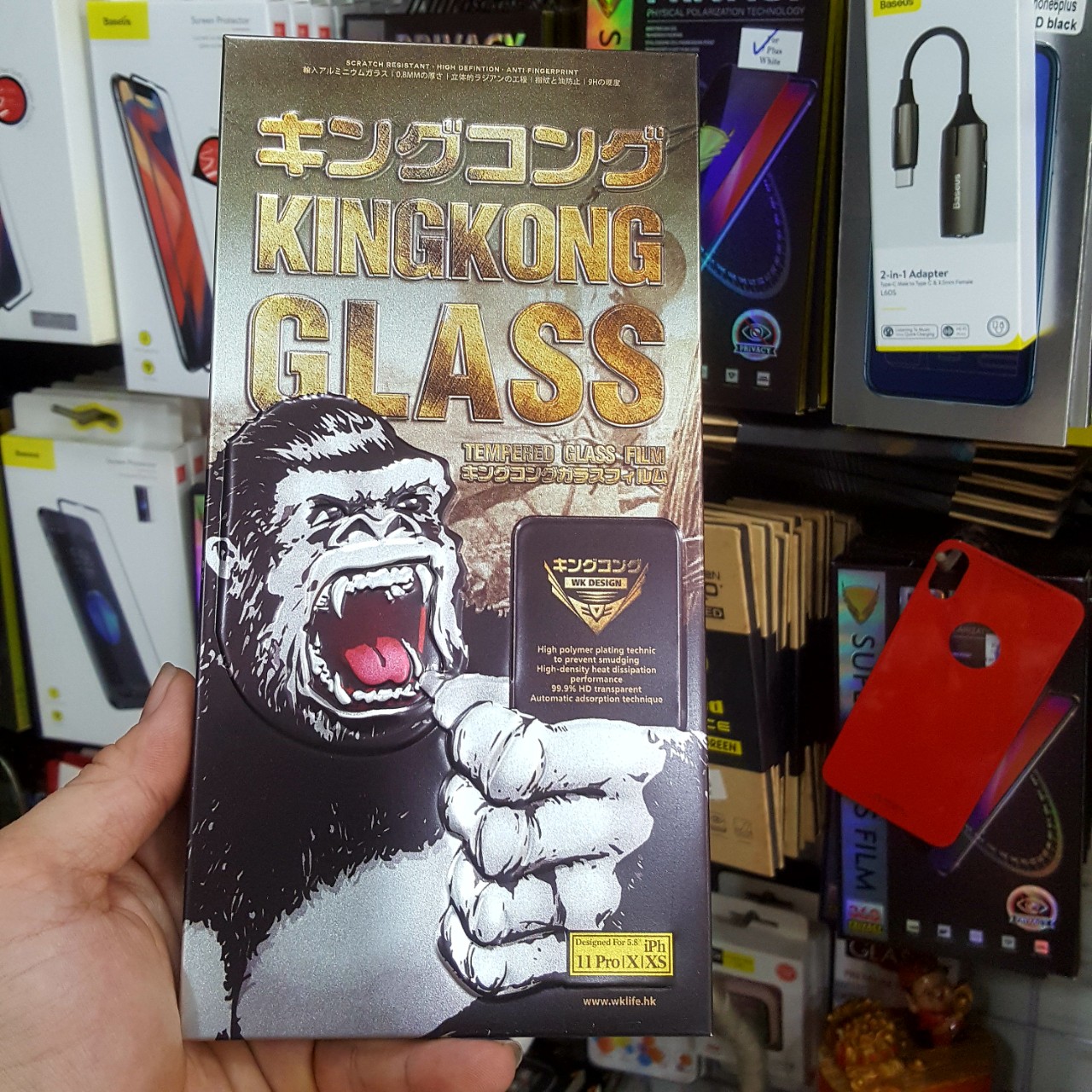 Miếng dán cường lực màn hình cho iPhone Xs Max / 11 Pro Max hiệu Kingkong chuẩn 9H - Hàng nhập khẩu