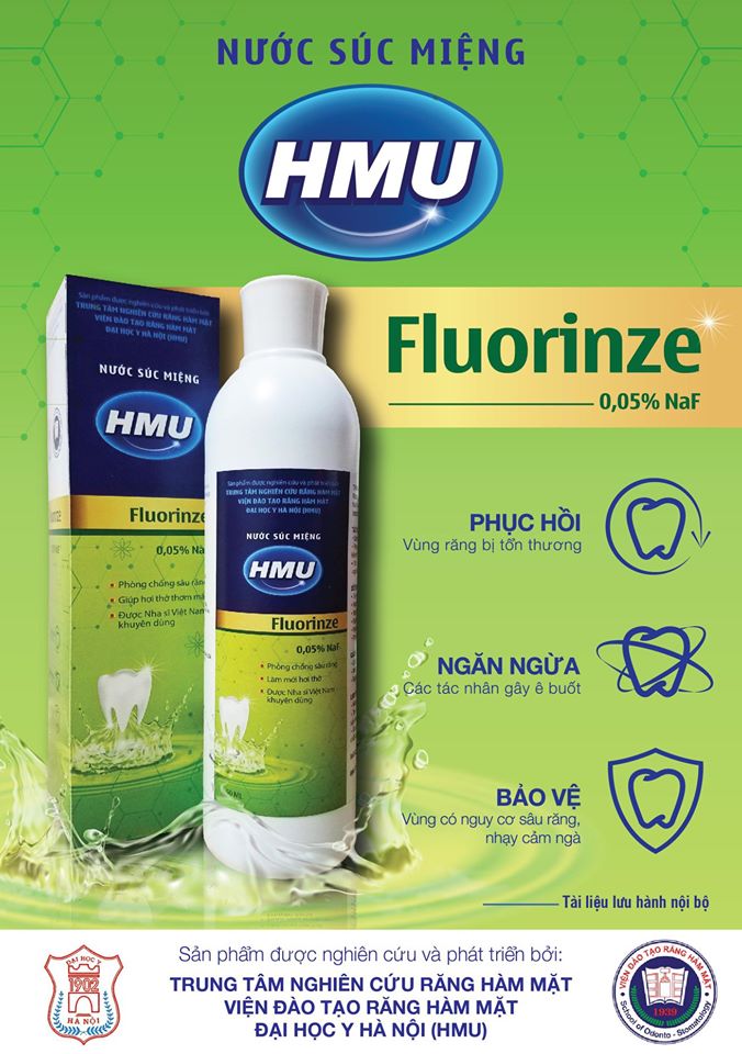 Nước súc miệng HMU Fluorinze 0.05% NaF 250 ML