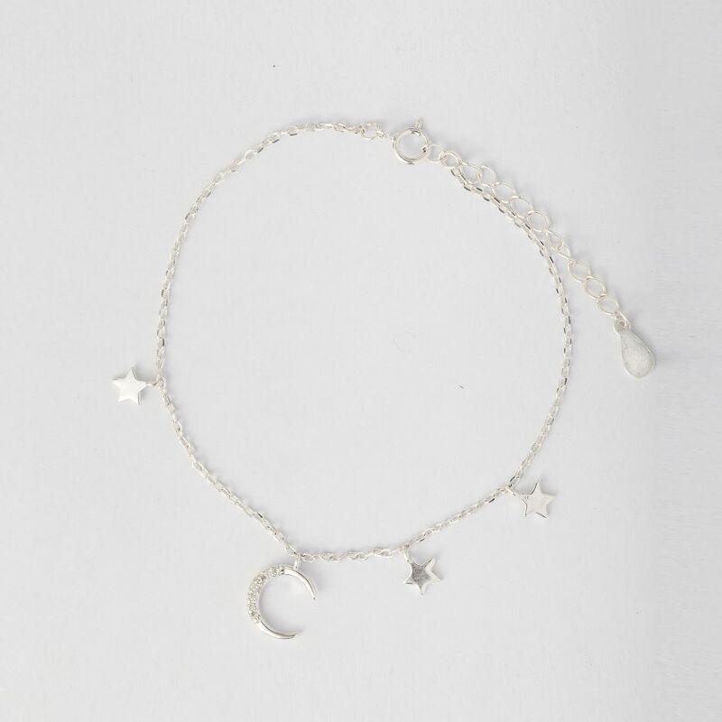 Vòng tay bạc Bling It mặt trăng và sao BIVT0