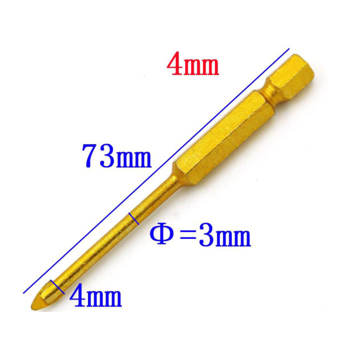 Bộ 7 Mũi Khoan Tam Giác Mạ Titan Khoan Tường - Thủy Tinh - Bê Tông Đa Chức Năng từ 3-12mm