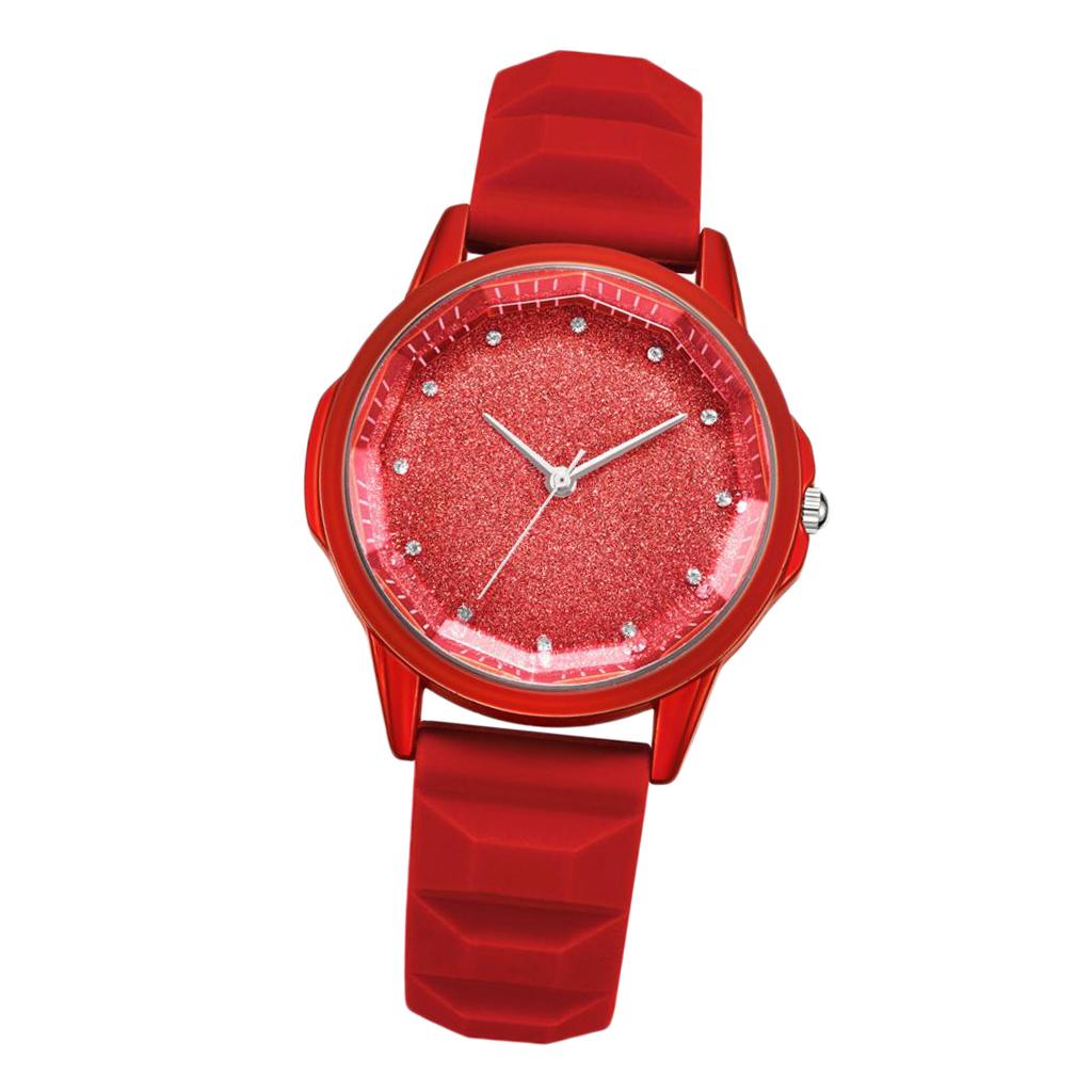 Elegant Sports Quartz Watch Fashion Casual Business Wristwatch Ladies Girls Dress Wristwatch with Rubber Band
