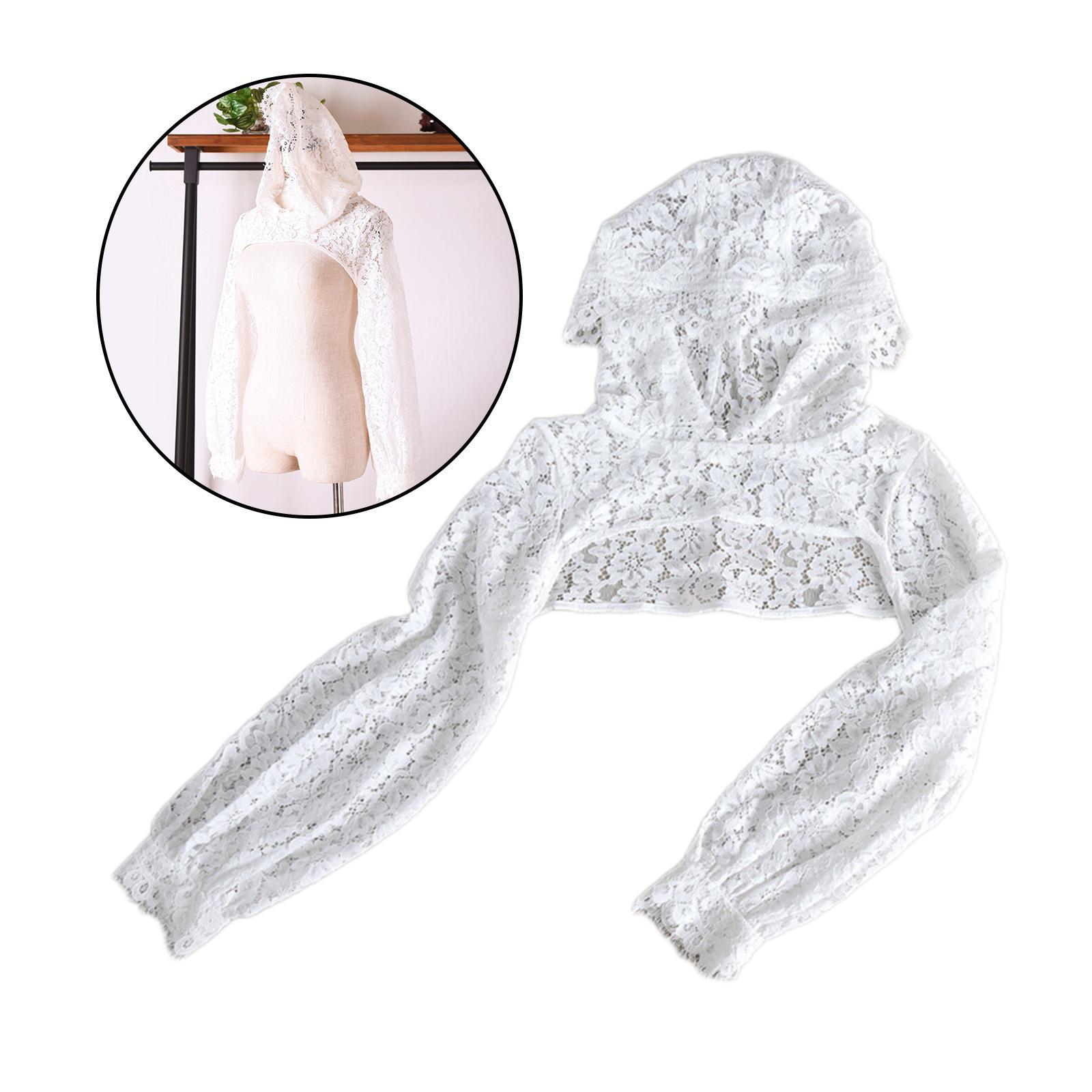 Womens Pullover Crop Top Hoodie Loose Solid Color Sweatshirt Size White