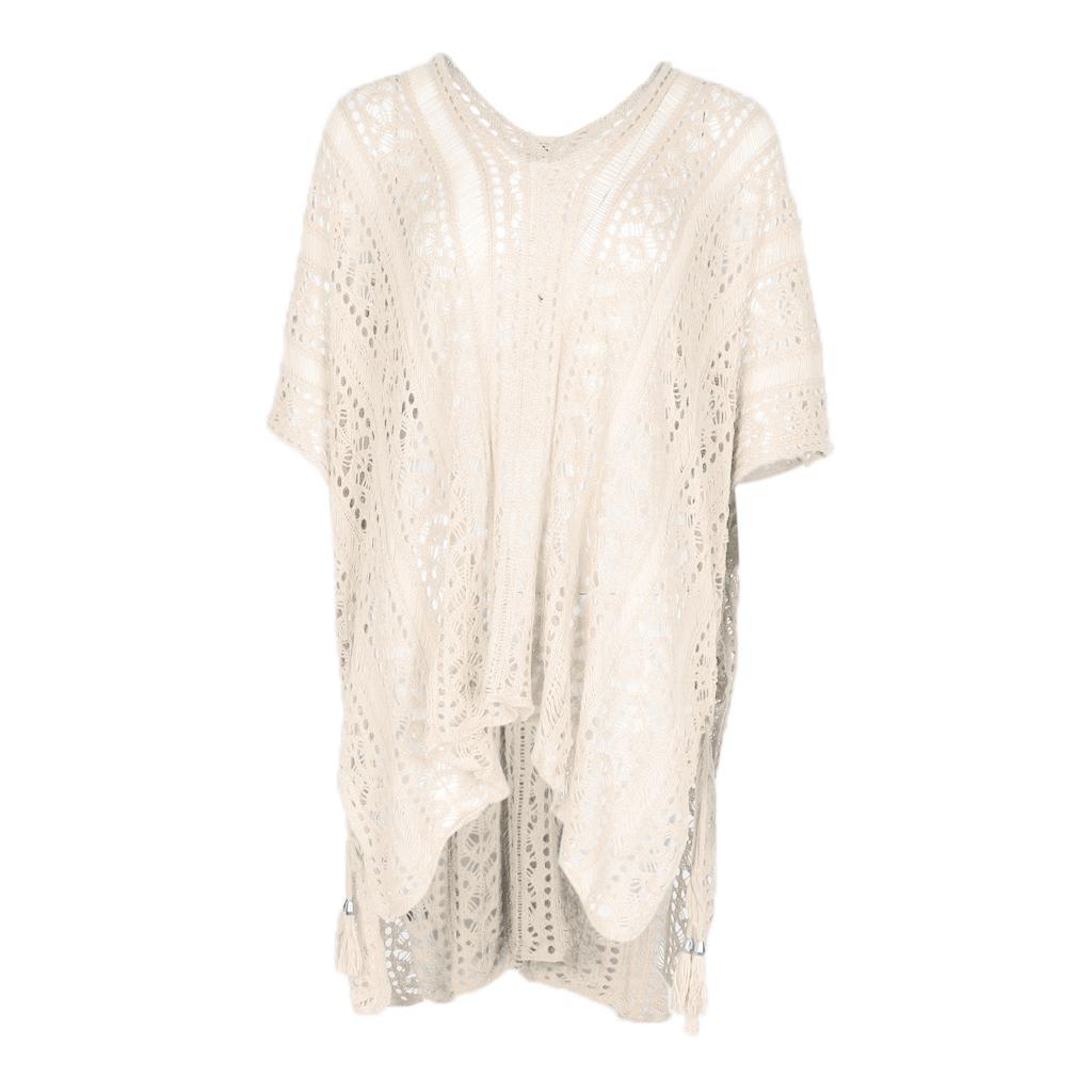 Womens V-Neck Swimwear Hollow Out Swimsuit Cover Up Knitted Beach Dresses