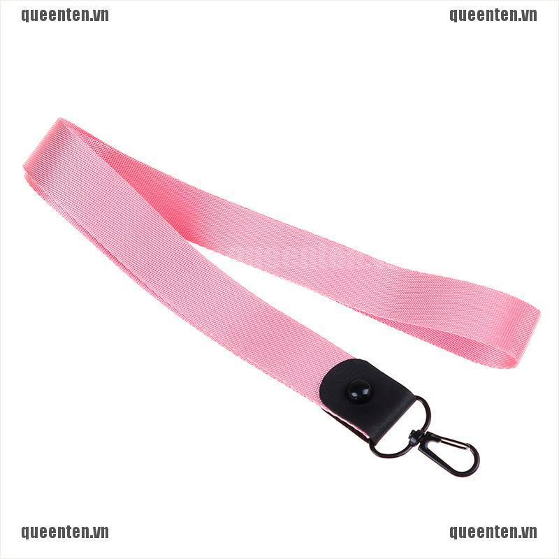 Solid Color Mobile Phone Straps keychain Tag Neck Lanyards ID Card Hang Rope QUVN