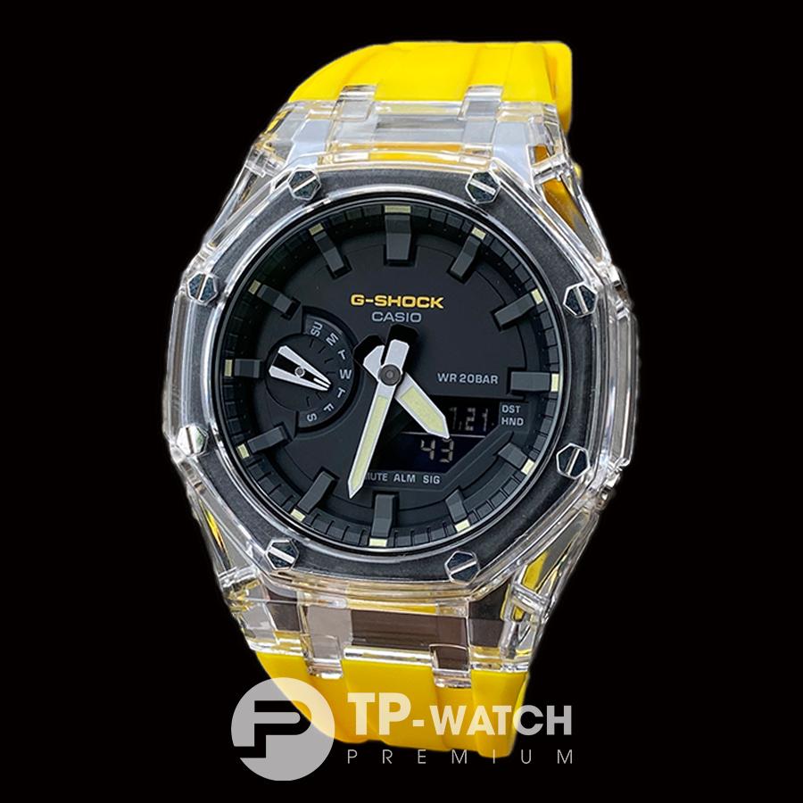 Đồng Hồ Nam Dây Nhựa Casio G-Shock GA-2110SU-9A AP Custom Skeleton x Yellow Royal Oak