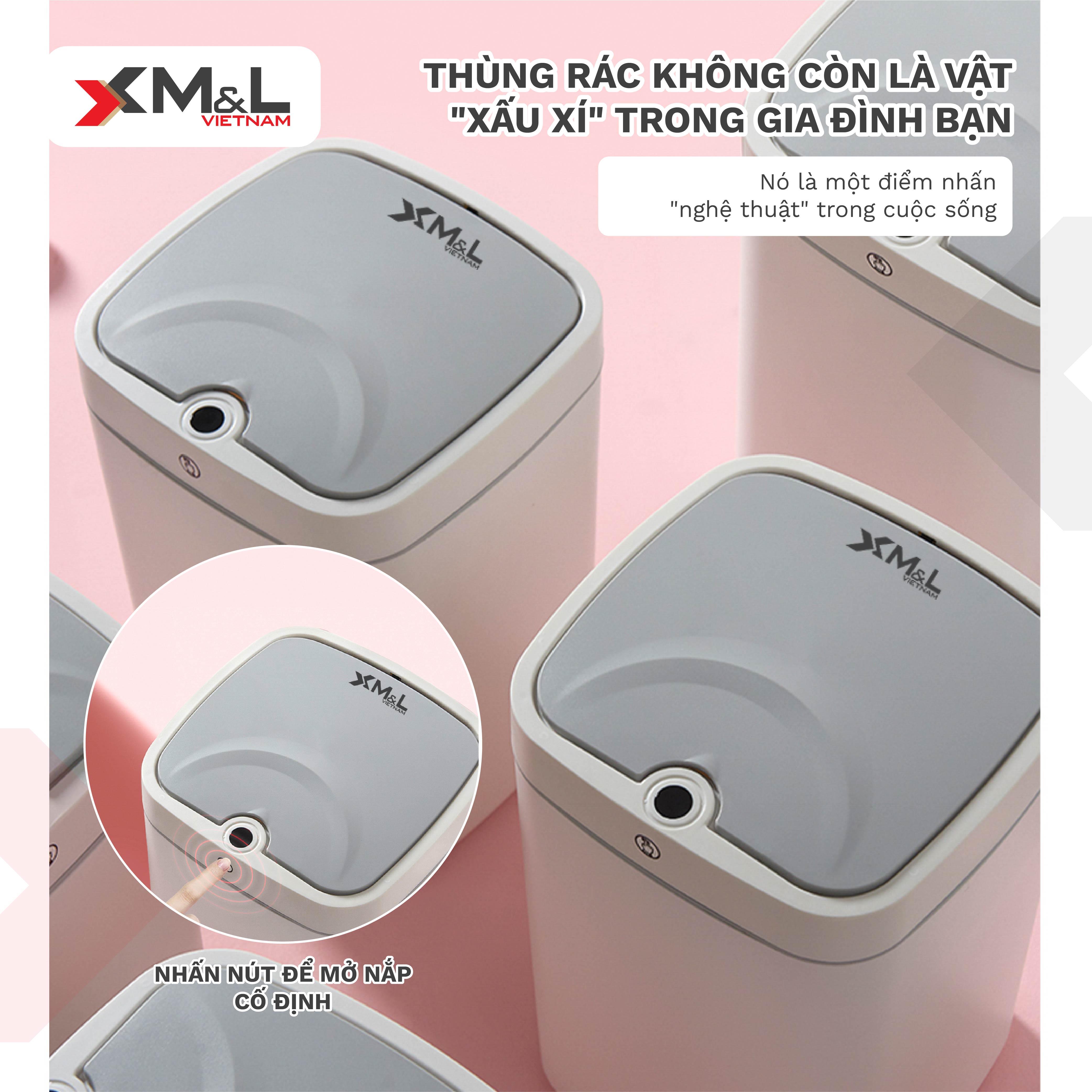 Thùng rác cảm ứng thông minh 18 lít M&L B-JA-18 - Phong cách sang trọng, thanh lịch