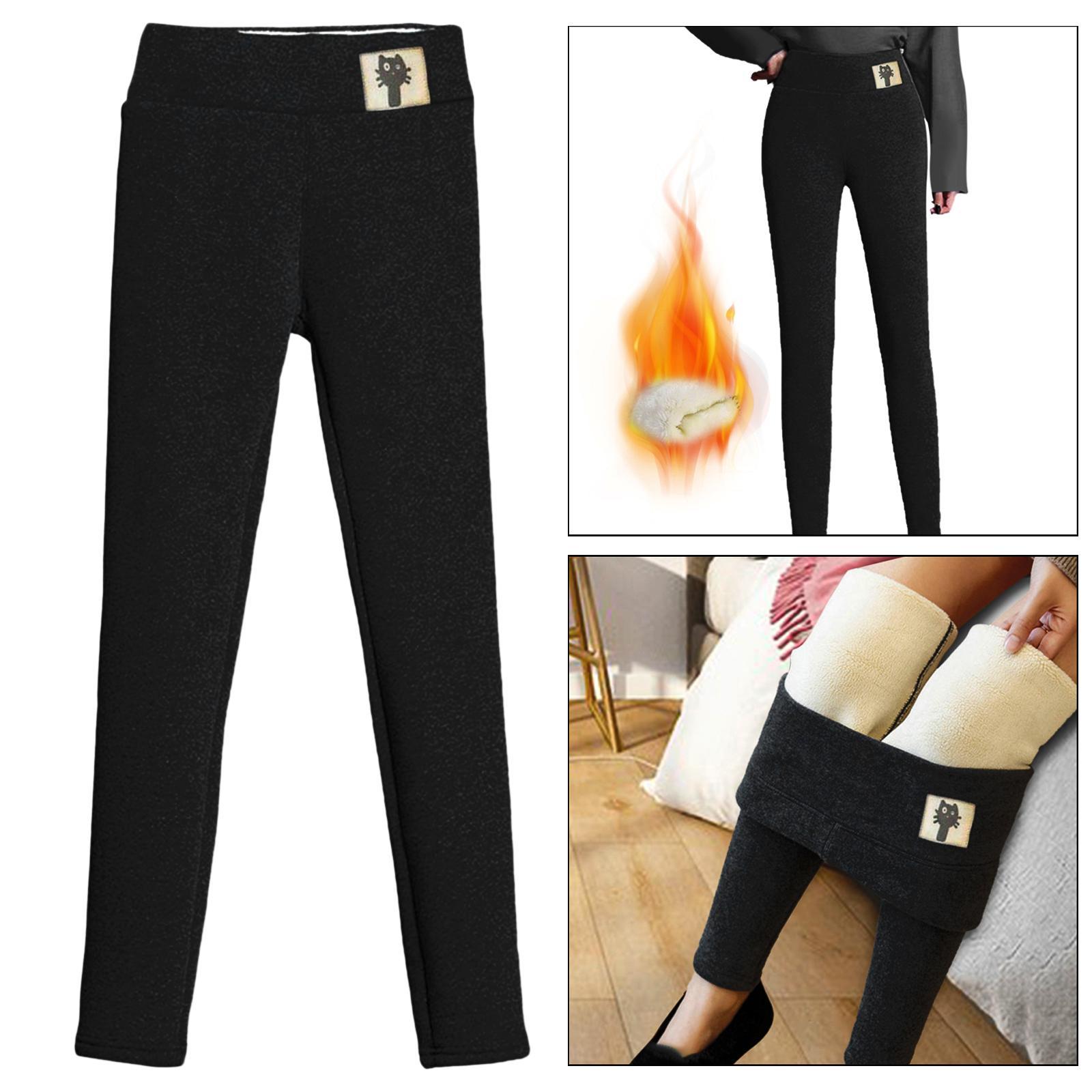 Women Fleece Lined Leggings Thick Cashmere Tights High Waisted Legging Women Leggings Workout Running Winter