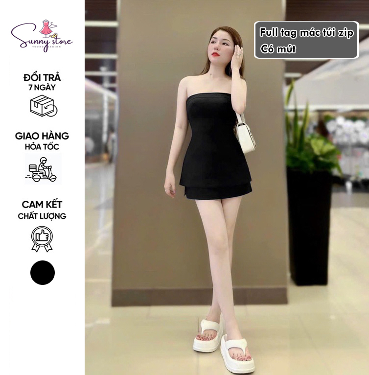 Set Áo Cúp Ngực Xẻ Đùi Kèm Chân Váy
